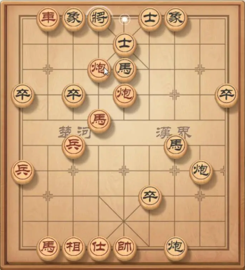 图解：三子归边攻势，红方车马炮集结于黑方右翼，形成强大的围城之势